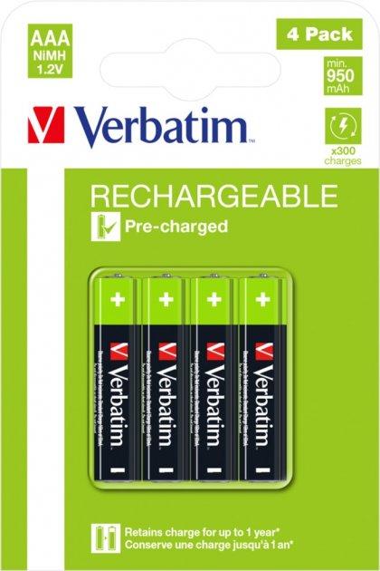 Акумуляторні батарейки Verbatim HR03 ААА 1,2V 950 mAh, Ni-MH