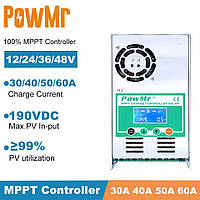 Контроллер заряду Рowmr mppt 60a 12v 24v 36v 48v до 190 вольт