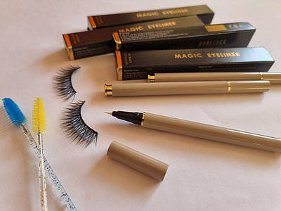 Маркер-підводка для надягання багаторазових вій БЕЗ клею, БЕЗ магнітів, чорний