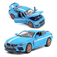 Машинка BMW M8 игрушка моделька металлическая коллекционная 15 см Голубой (59889)