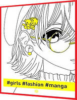 Раскраска girls, fashion, Manga. Книга подарка