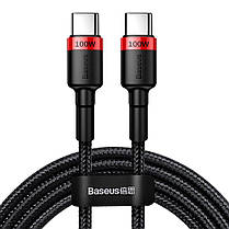 Кабель Baseus Cafule Cable Type-C to Type-C 100W 20V 5A, Quick Charge 3.0, Power Delivery 2.0 (CATKLF-AL91), фото 6