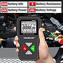 Цифровий тестер автомобільного акумулятора. Аналізатор акумулятора. KINGBOLEN BM550, фото 3
