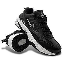 Кросівки весняні чоловічі шкіряні Nike Air Monarch IV чорні демі сезон