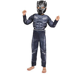 Костюм Чорна пантера з м'язами для хлопчика з Месників Marvel