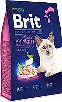 171867/3204 Brit Premium by Nature Cat Adult Chicken, 8 кг