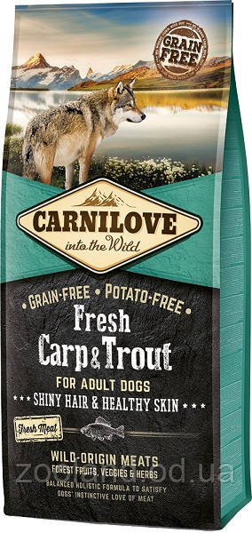 170872/7557 Carnilove Fresh Dog Карп і форель, 12 кг