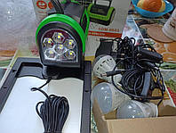 Ліхтар, автономний комплект освітлення ESSDM-0603F із сонячною панеллю 5Вт, FMрадіо, MP3, Bluetooth, лампочки, PowerBank