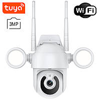 Поворотная уличная WiFi IP камера видеонаблюдения USmart OPC-02w, с прожектором и ИК подсветкой, 3 Мп, PTZ,
