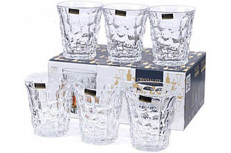 Набір склянок низьких Bohemia Marble 6 штук 290 мл богемське скло (2KF06/0/99W24/290)