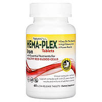 Залізо з поживними речовинами, Hema-Plex, Iron with Essential Nutrients, Natures Plus, 60 таблеток