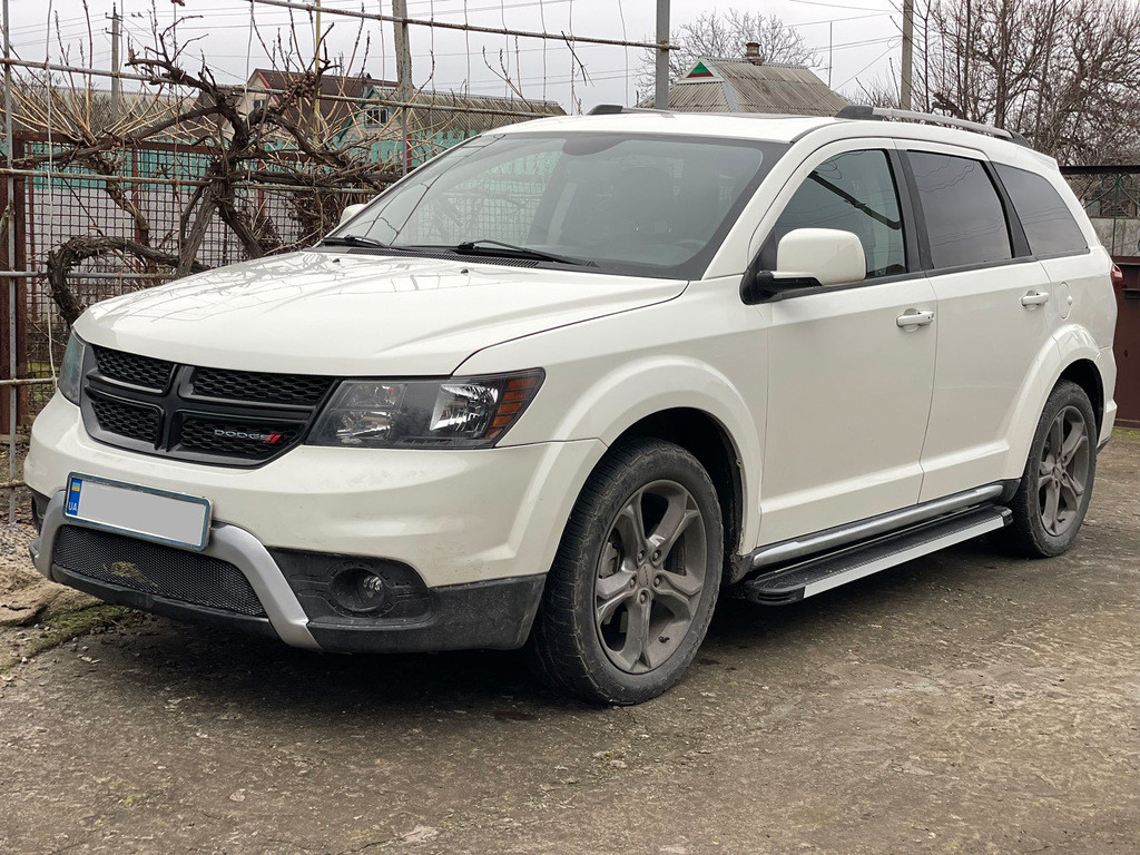 Боковые пороги Maya V1 (2 шт., алюминий) для Dodge Journey 2008-2024 гг - фото 1 - id-p1613219805