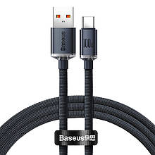 Кабель Baseus Crystal Shine USB 2.0 to Type-C 100W 1.2M Чорний (CAJY000401)
