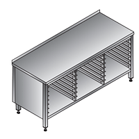 Стол под противни 3-и отделения
