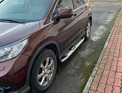 Бокові пороги Mevsim Grey (2 шт., Алюміній) для Honda CRV 2012-2016 рр
