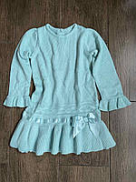 1, Очень нежное теплое нарядное голубое вязаное платье Крейзи8 Crazy8 Размер 5Т Рост 107-115 см