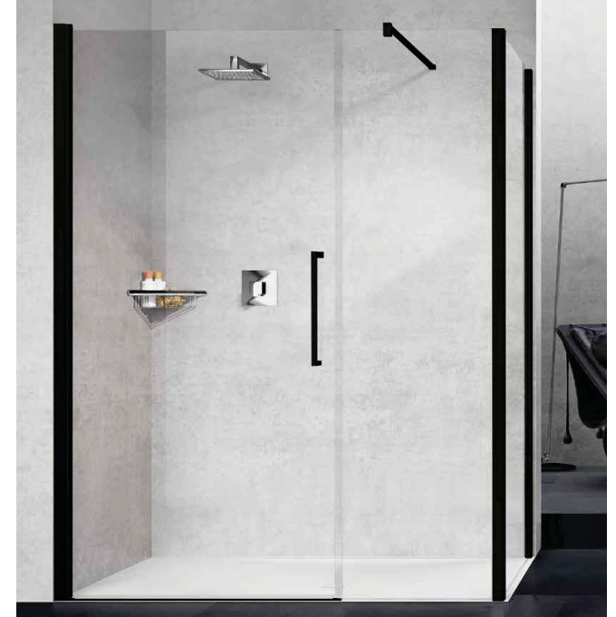 Чорна душова кабінка 120х90 Novellini Young Італія, фото 1