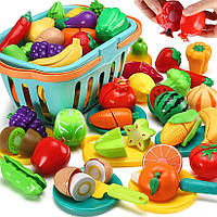 Развивающий набор Овощи и фрукты с корзинкой (68 предметов) от JOYIN