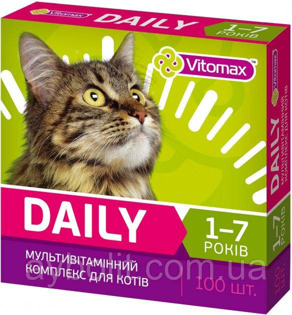 Мультивітамінний комплекс Daily для котів таблетки 100 шт. (DAY102) (4820150201647), фото 1