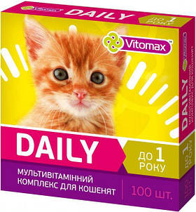 Мультивітамінний комплекс Daily для кошенят таблетки 100 шт. (DAY101) (4820150201630)
