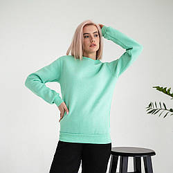 Жіноча кофта зимова тепла 007 Зима з начосом бірюзова світшот жіночий зима на флісі