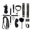 Набір Art of Sex — Spikes BDSM Set Leather, 10 предметів, натуральна шкіра, Чорний, фото 2
