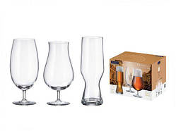 Набір пивний Bohemia Beercraft (бокали 630 мл-2шт;550 мл-2шт;480 мл-2шт) 6 предметів богемське скло