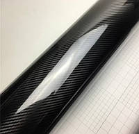 Карбонова плівка 5D для авто Чорний під лаком, вінілова, тришарова (на метраж та рулонами 1,52 х 0,5 м)