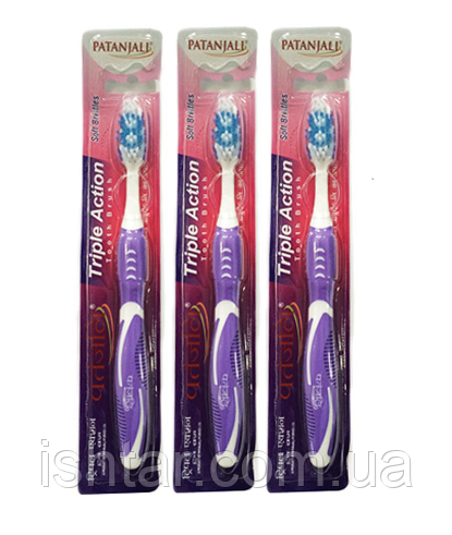 Зубна щітка Потрійну дію Патанджалі Triple Action Tooth Brush Patanjali