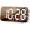 Годинник електронний настільний LOSSO Premium CHARGE з LED підсвічуванням (білий), будильник, фото 9