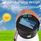 Лампа-ліхтар акумуляторна ZJ-1158 із сонячною батареєю. Кемпінговий ліхтар-лампа, фото 7