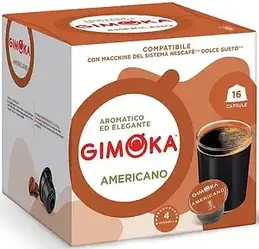 Кава в капсулах Dolce Gusto Gimoka Americano 16 шт Італія Нескафе Дольче Густо