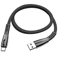 HOCO U70 USB AM на Type-C 2,4A 1,2m Black/grey