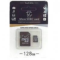 Карта пам'яті micro SDHC T&G 128GB Сlass 10 (с адаптером)