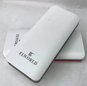 Powerbank — ліхтар 8000 мА·год, 3 шт USB, Elworld LM 1122-003 White повербанк — MegaLavka