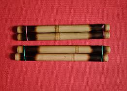 Масажні бамбукові палиці 40см з засипкою