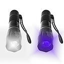 Ліхтар ручний LED + ультрафіолет із Zoom Trizand 2 в 1 XPE UV L18367 в кейсі з акумулятором 18650 (код: L1836), фото 3