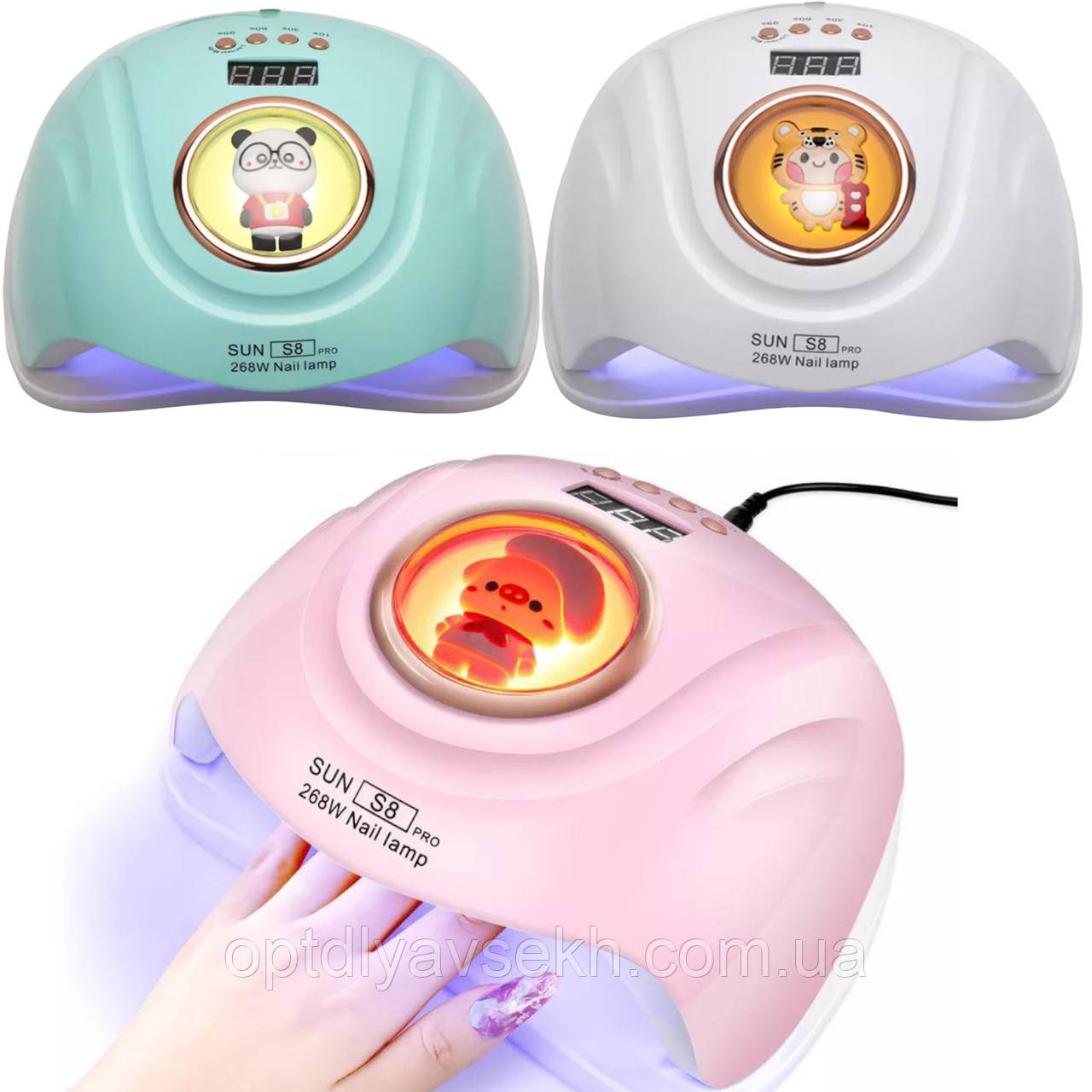 Лампа SUN S8 Pro професійна для сушіння всіх матеріалів (зі звірятами), 268 Вт., фото 1