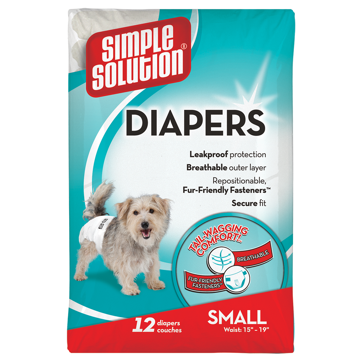 Гігієнічні підгузки для тварин Simple Solution Disposable Diapers Small малі 12шт S (SS10583)