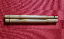 Масажні палки 50см пара бамбукові з засипкою