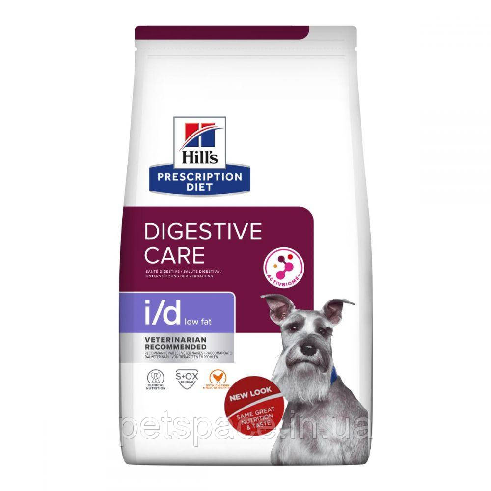 Корм Hill's PD Canine I/D Low Fat (Хiллс для собак при захворюваннях ШКТ), 12кг.