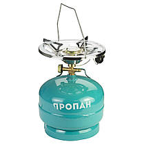 Набір газовий кемпінг із п'єзопідпалом Comfort 5 л + Пістолет термоклейовий автономний Ø 8 мм 8 Вт/6В SIGMA, фото 4