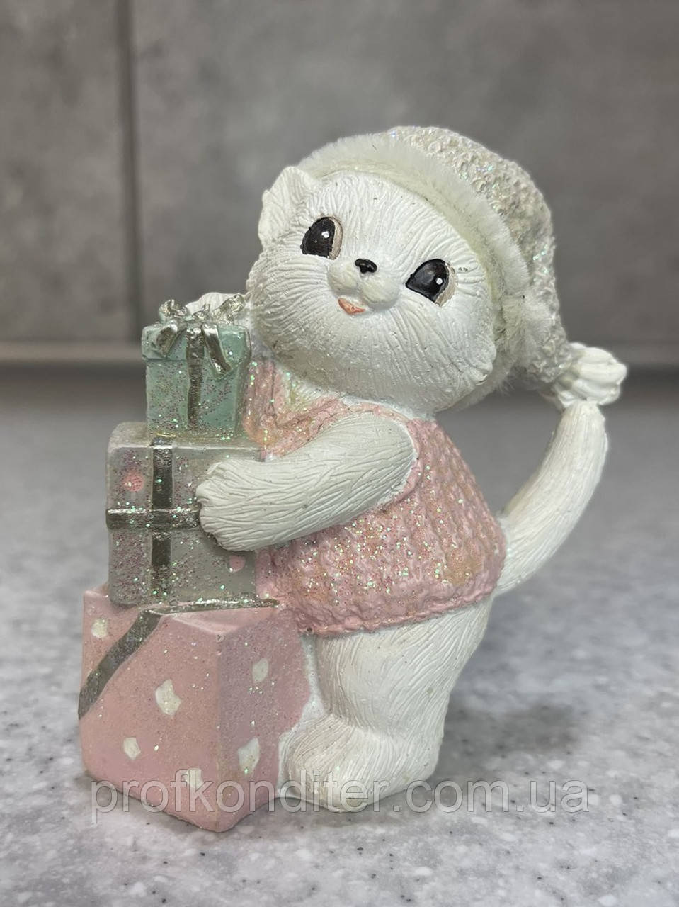 Силіконовий молд для шоколаду "Котик з подарунками", фото 1