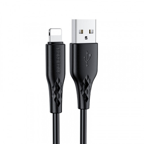 Кабель Borofone BX48 USB - Lightning 2.4A/1m (Чорний)