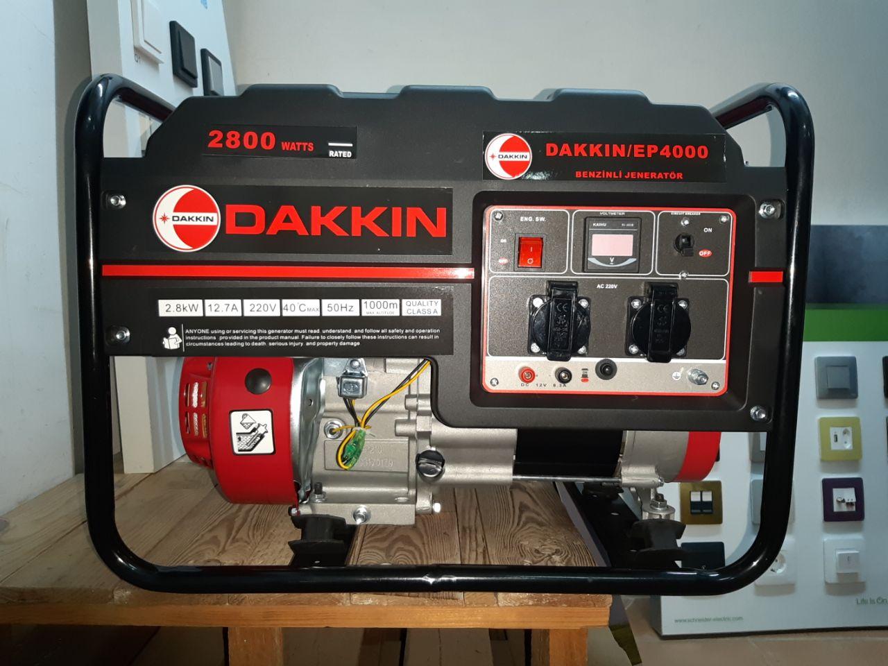 Генератор бензиновий DAKKIN EP4000E, однофазний 220V, 50Hz, 3KVA(2800W).