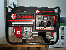 Генератор бензиновий DAKKIN EP4000E, однофазний 220V, 50Hz, 3KVA(2800W).