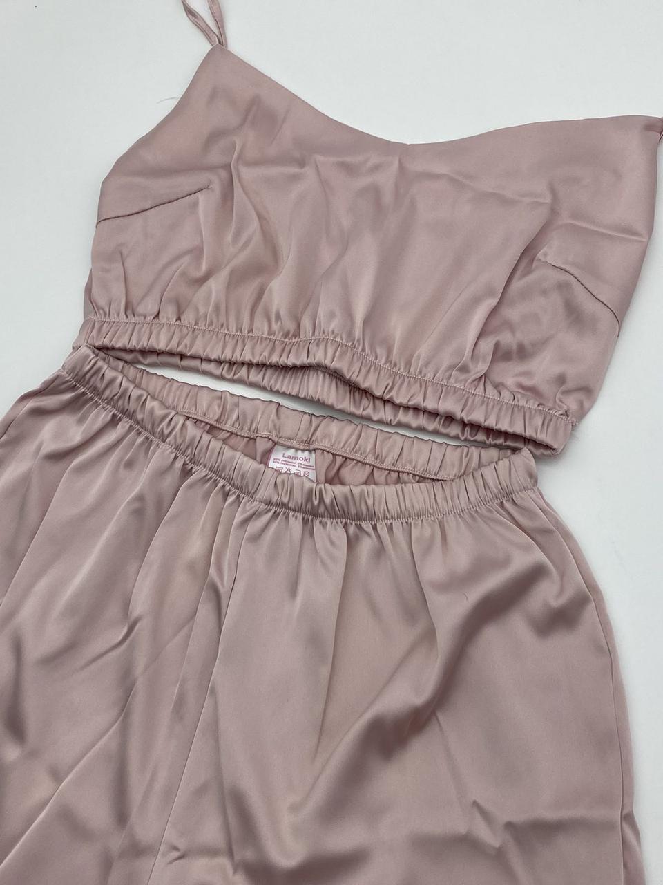 Жіночі пудровий атласні білі A448, фото 1