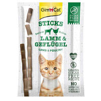 GimCat (Джимкет) Grain Free Sticks Lamb and Poultry лакомство для кошек мясные палочки 4 шт.