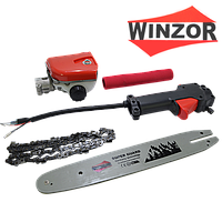 Насадка для обрізання дерев + ручка газу 9Т d=28 44зв. товщ. 1.3 крок 3/8 (WINZOR)