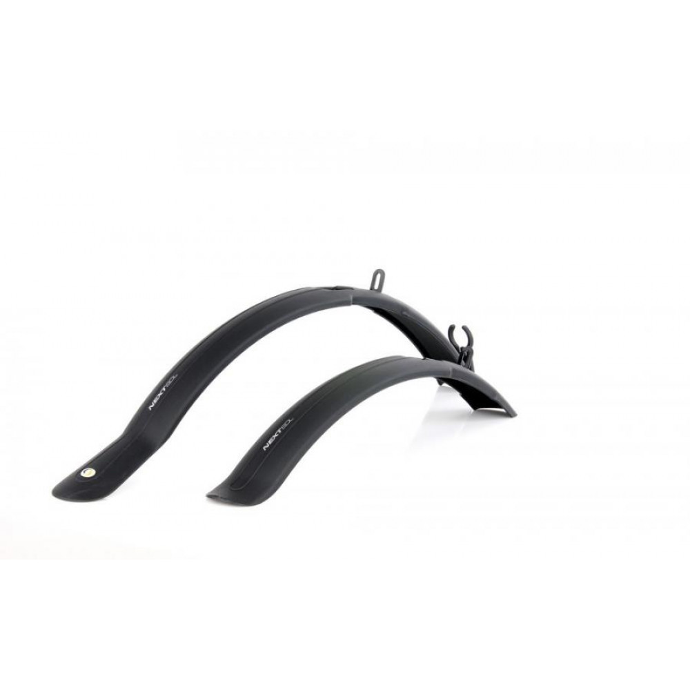 Крила на велосипед щиток болотники 26"-28" SIMPLA NEXT SDL кріплення до перемички вилки пара (чорні), фото 1